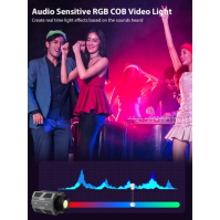 Video světlo, Colbor CL60R RGB COB trvalé světlo 65W 2700K-6500K plnobarevné LED video světlo TLCT97+ CRI97+ 13 světelných efekt